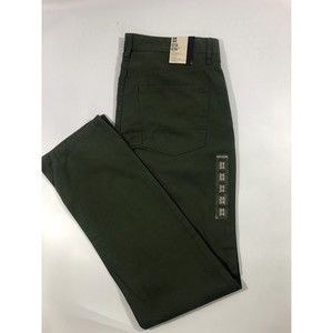 TOMMY HILFIGER REBEL SLIM CHINO PANTS MENS SIZE 34X34 OLIVE COLOR ZIP FLY NWT